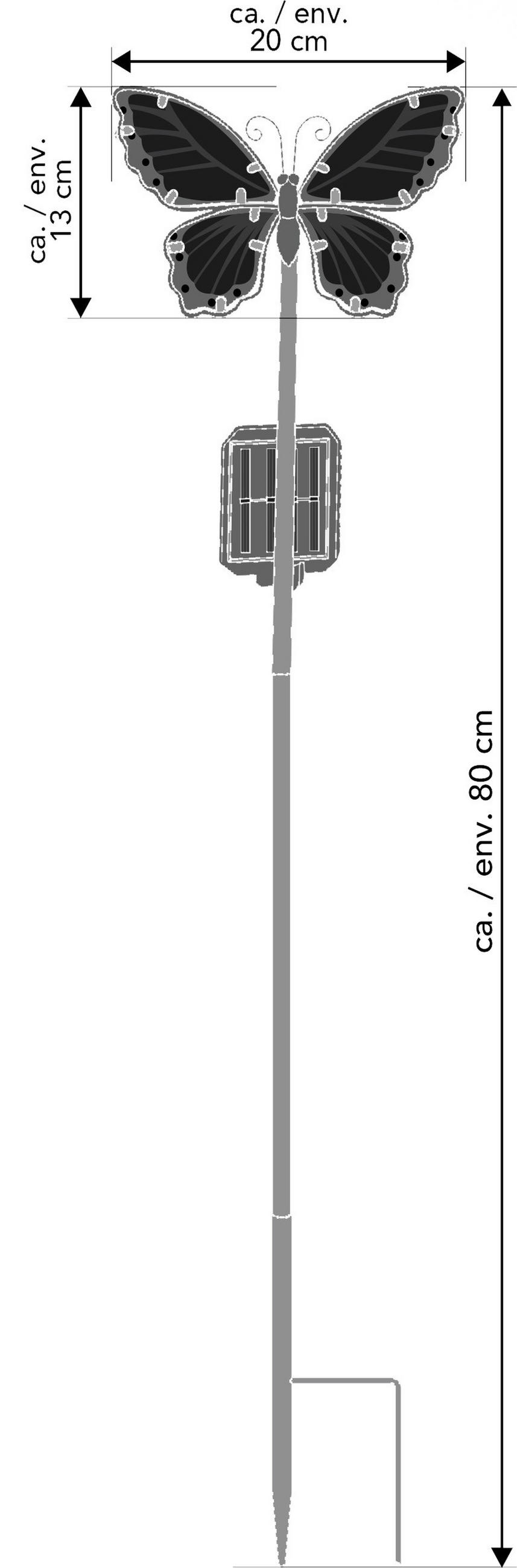 LED-SOLAR-GARTENSTÄBE - automatische Beleuchtung für stimmungsvolles Licht im Außenbereich, wetterbeständig - Weiß, Kunststoff (13/20/80cm) - Northpoint