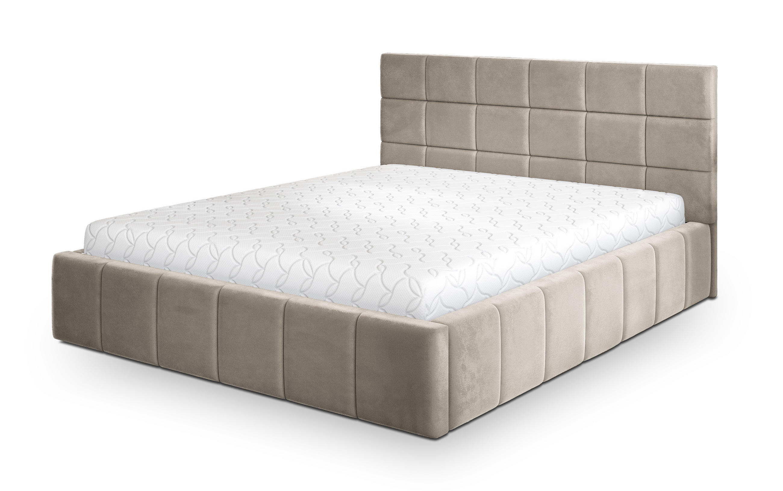 POLSTERBETT VERTO 140x200 cm mit Bettkästen - Beige - Beige, Holz (140/200cm) - MASSENO