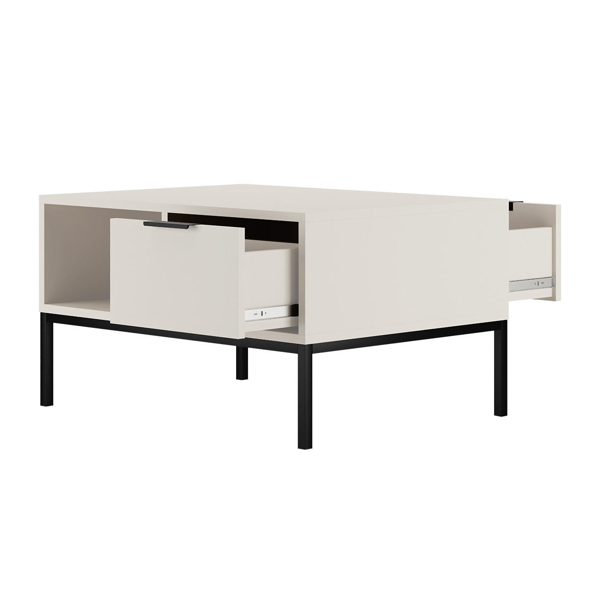 COUCHTISCH Seattle Weiß - Weiß, Holzwerkstoff (60/80/45.4cm) - Petits-meubles