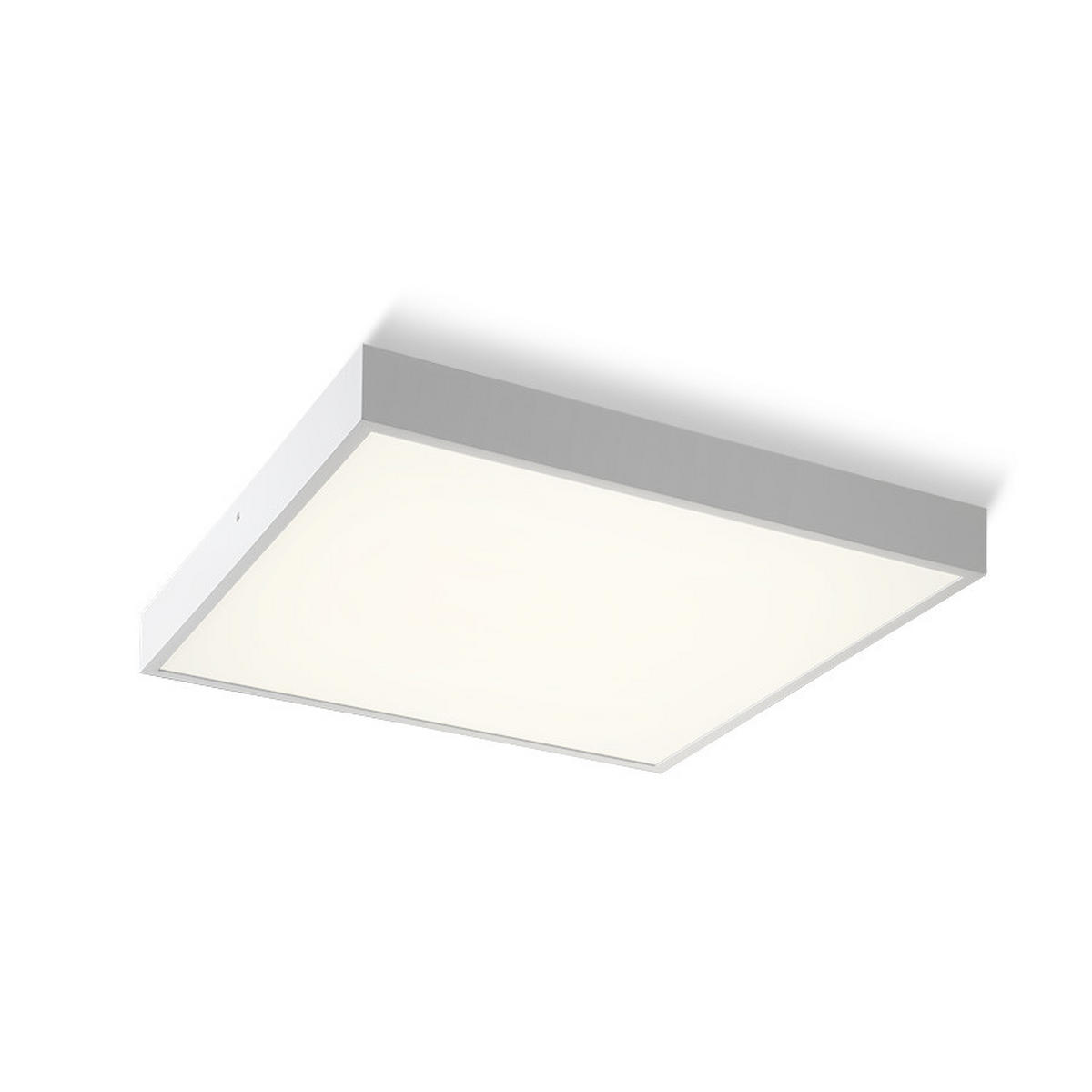 DECKENLEUCHTE STRUCTURAL LED 55x55 Weiß 48 W - Weiß, Metall (55/55/6cm) - Rendl