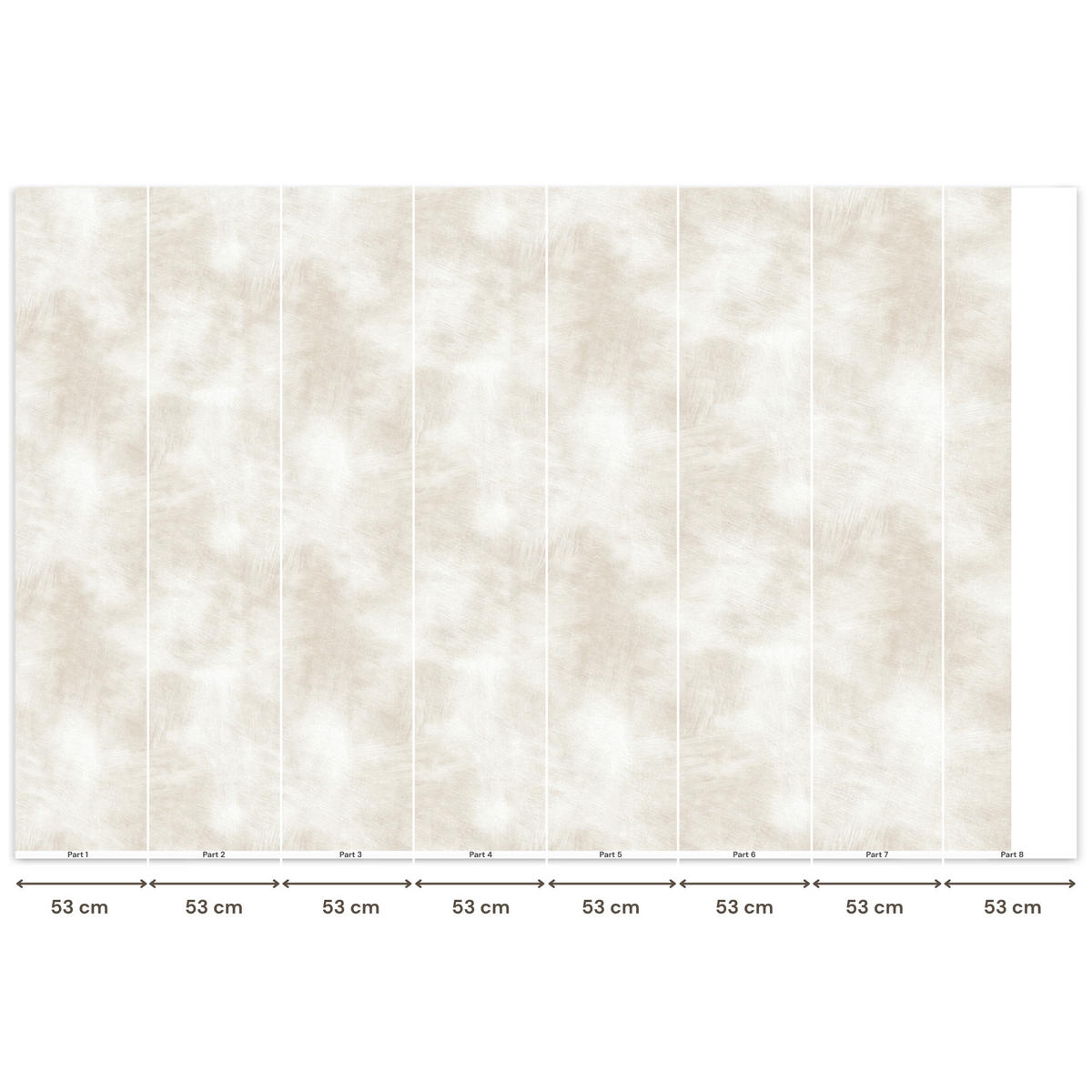 TAPETE - Dezent - Textur - Beige - 400x280 cm - Creme, Papier (400/280cm) - OnlyWow