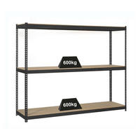 SCHWERLASTREGAL Wood Beast Three HxBxT 200 x 150 x 45 cm 3 Ebenen Fachlast 600 kg Anthrazit - Anthrazit, Metall (150/200/45cm) - PROREGAL