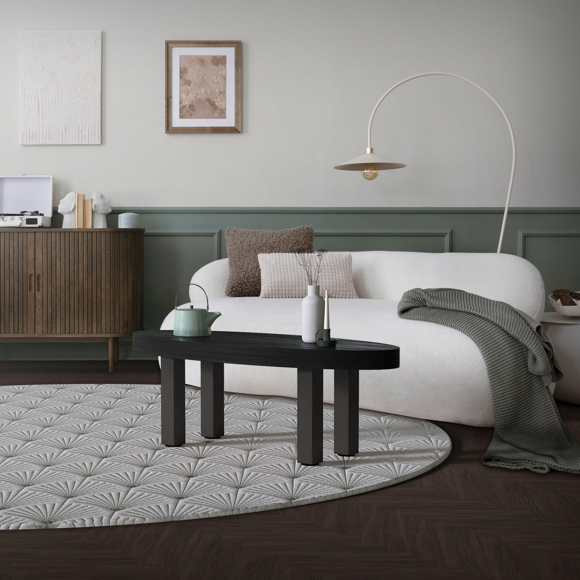 TISCHBEINE 4er Set I-Design H:42 cm Dunkelgrau 8x8 cm - Dunkelgrau, Metall (8/42/8cm) - ML-DESIGN