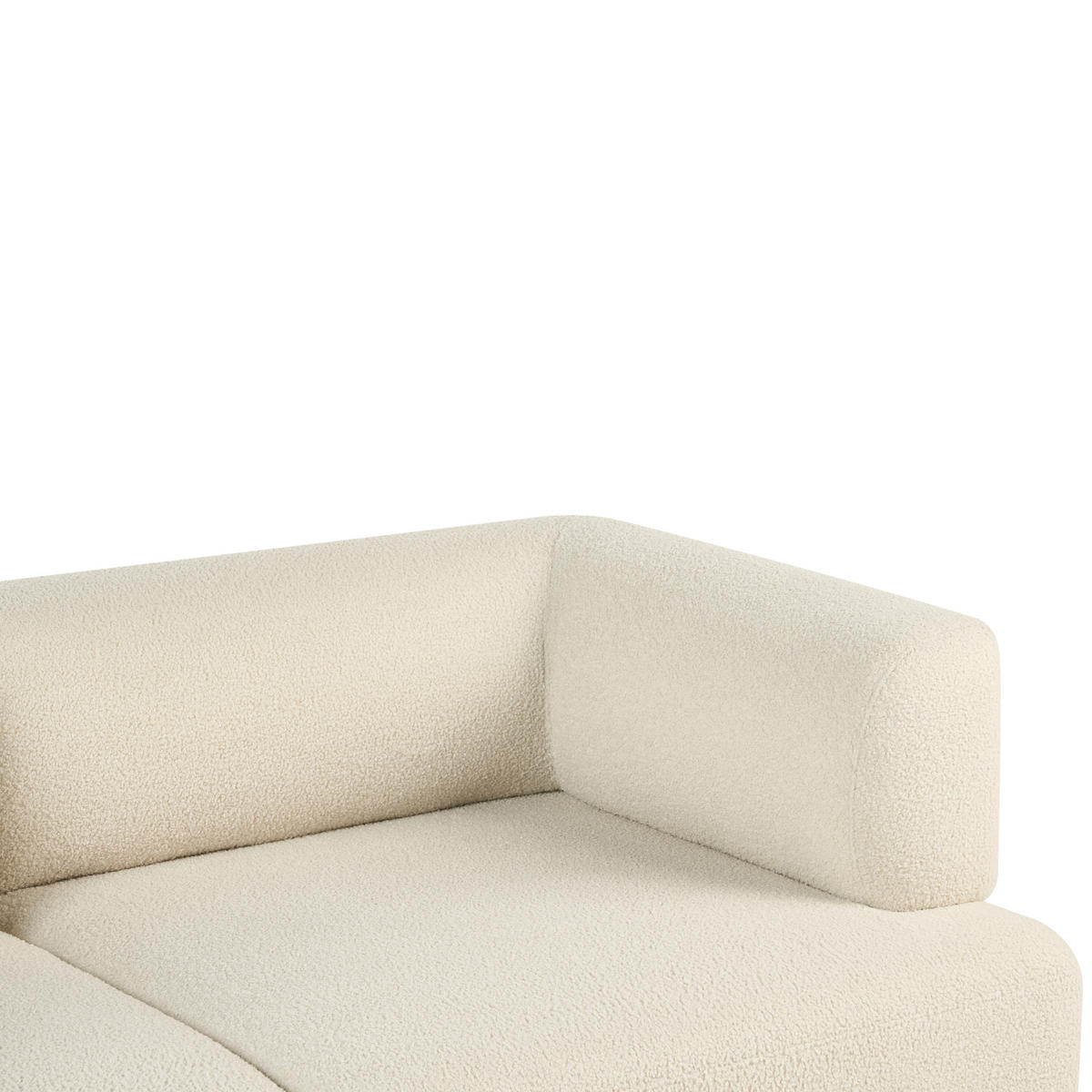 POHOVKA 2-místná Bouclé Krémově bílá Movik - krémová, textil (183/74/90cm) - Beliani