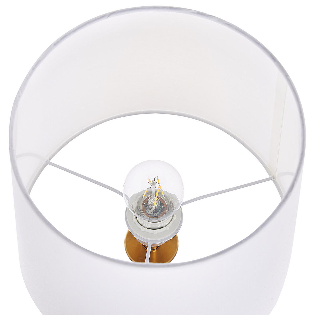 TISCHLAMPE Hodmo 30/30/63 cm - Weiß, Metall (30/30/63cm) - Beliani
