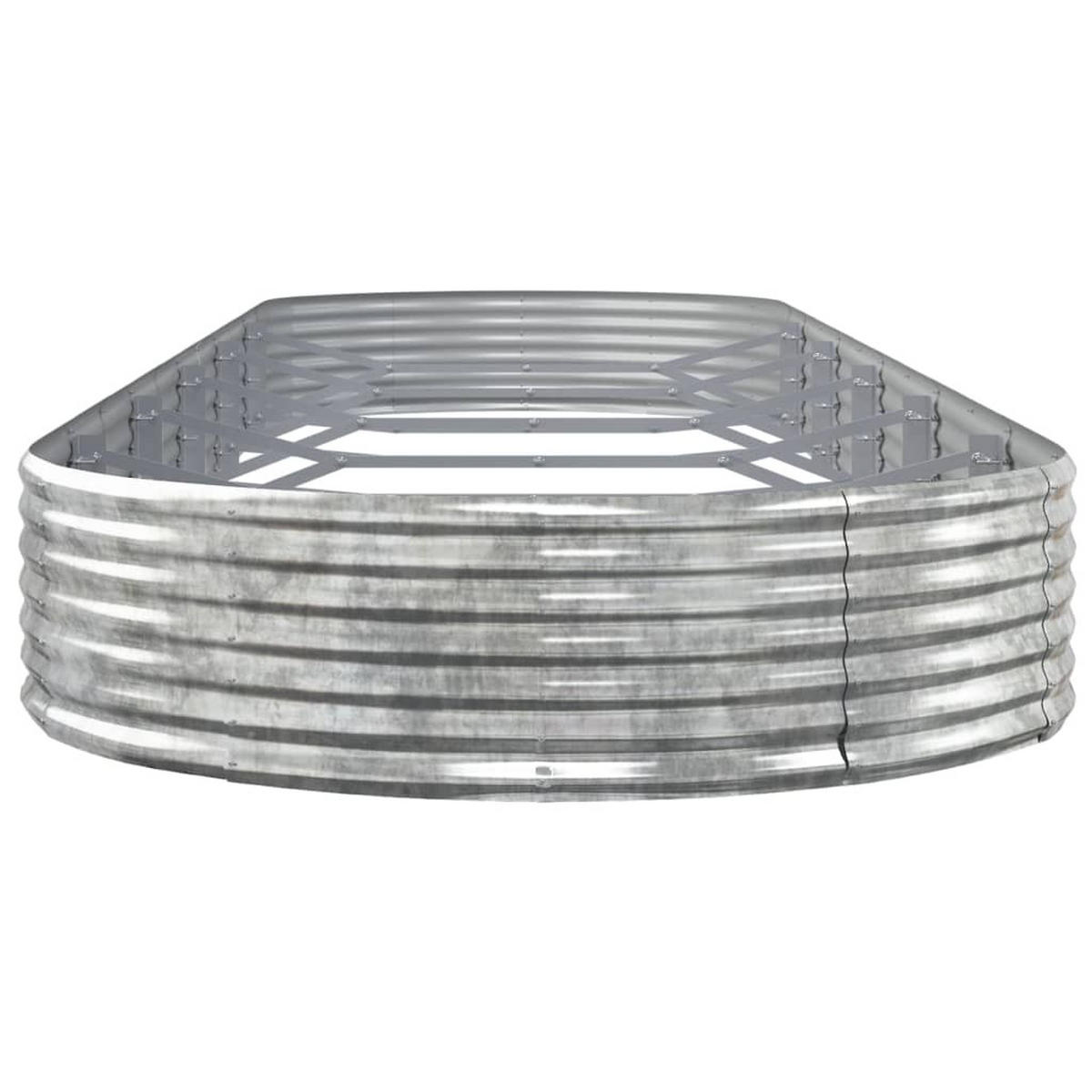 HOCHBEET Verzinkter Stahl 523x140x36 cm Silbern - Silberfarben, Metall (140/36/523cm) - furnicato