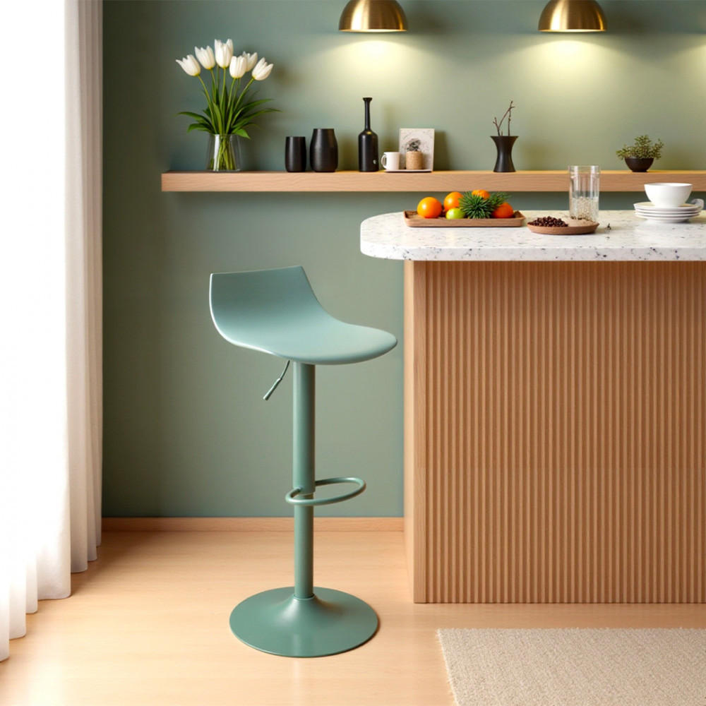 Thumbnail - Drawer Barhocker, Grün, Metall, 40x74x42 cm, Esszimmer, Barmöbel, Barhocker