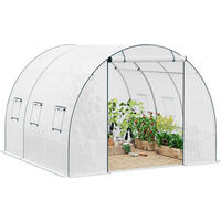 GEWÄCHSHAUS Winterfest, 300x300x200 cm, Weiß - Weiß, Textil/Metall (300/200/300cm) - Woltu