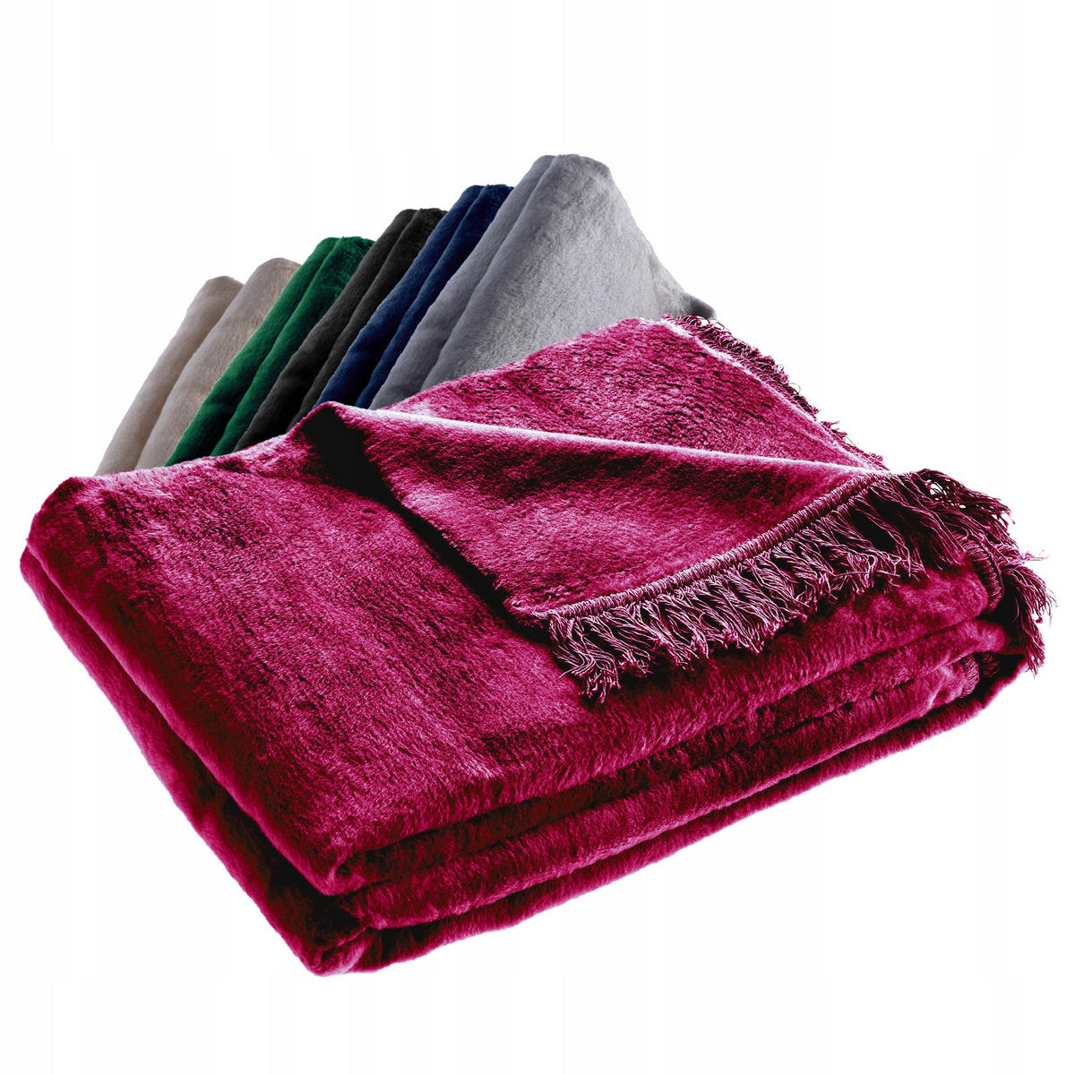 BETTDECKE, 2 x 1.5 m, Rot - Rot, Textil (150/200cm) - KADAX