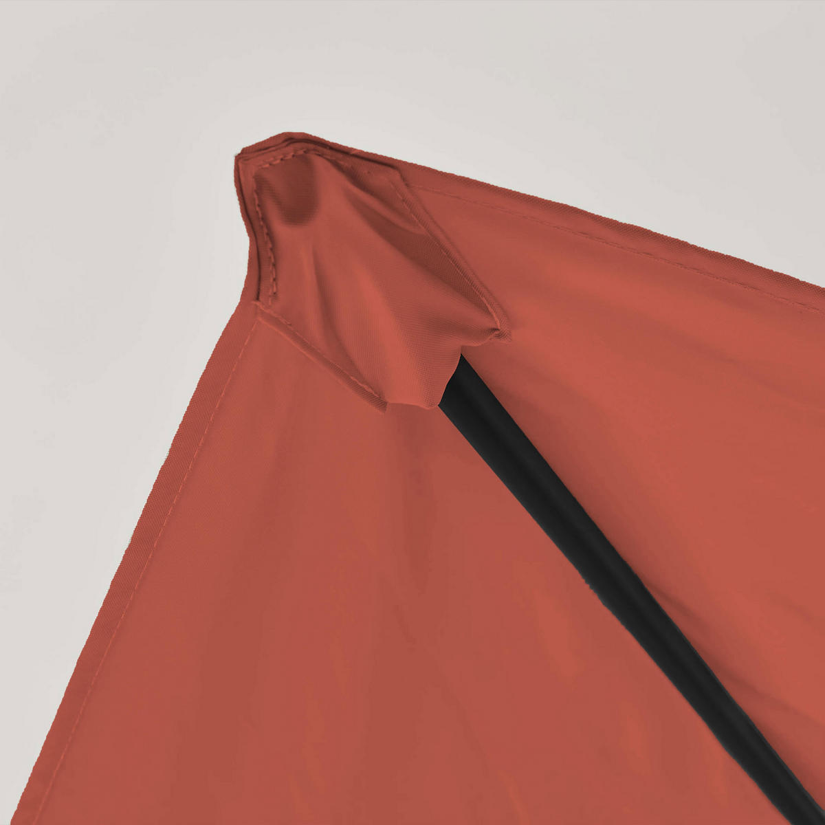 SONNENSCHIRM 3x4m mit 4 Gewichtsplatten, terracotta - Rot, Metall (400/300cm) - Oviala