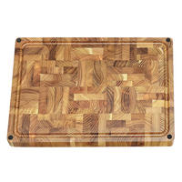 STIRNHOLZ-SCHNEIDEBRETT 43 cm - Teakfarben, Holz (43/30.5cm) - Zayiko