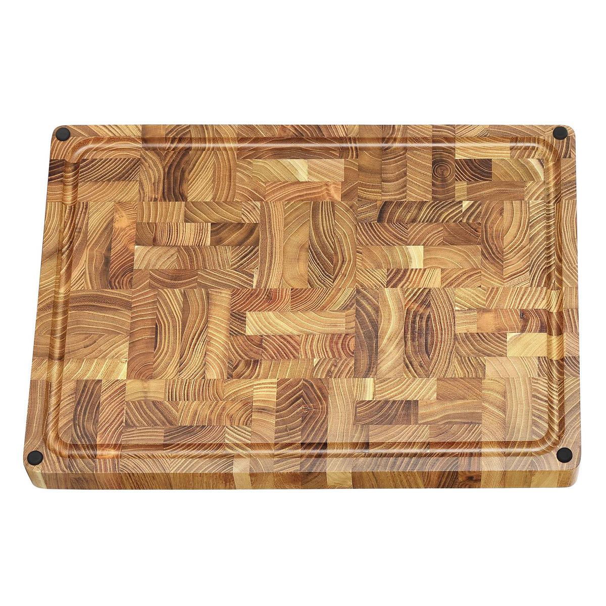 STIRNHOLZ-SCHNEIDEBRETT 43 cm - Teakfarben, Holz (43/30.5cm) - Zayiko