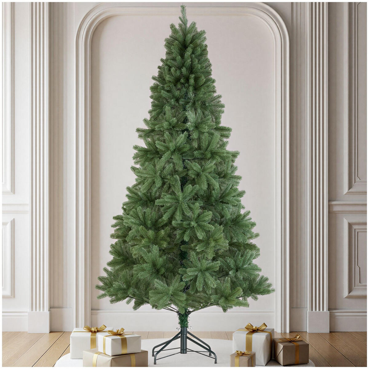 WEIHNACHTSBAUM Dancer, pulverbeschichteter Metallständer mit Kunststoffkappen, grün - Grün, Kunststoff (230cm) - tectake