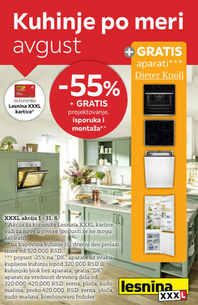 55% popusta na kuhinje po meri