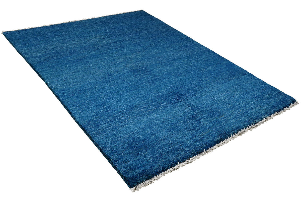 TEPPICH Gabbeh Blau 180/139 cm Schurwolle - Blau, Textil (139/180cm) - Looma