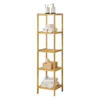 BADEZIMMERREGAL Lierne - Naturfarben, Holz (33/140/33cm) - [en.casa]