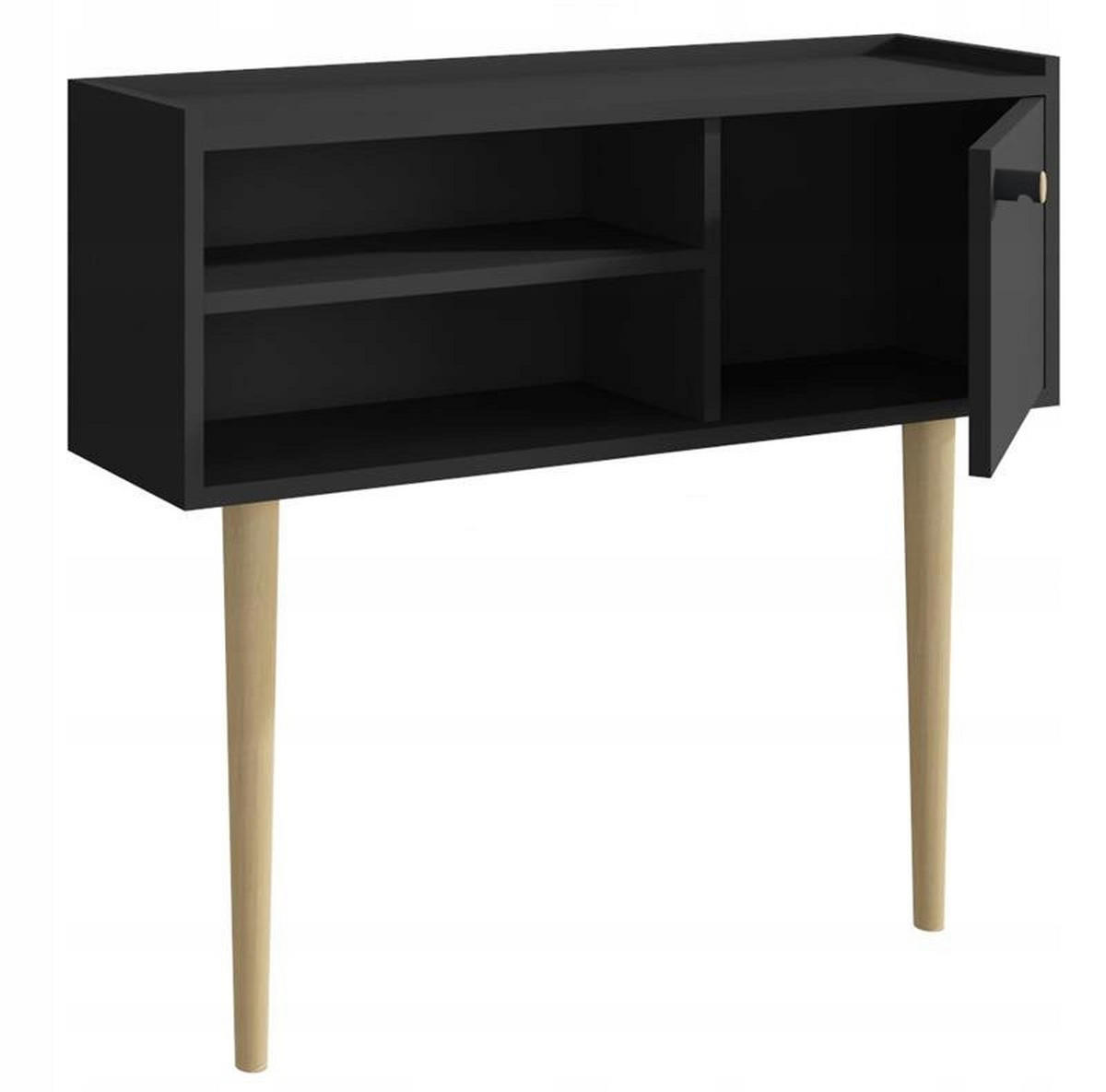 GARDEROBENKONSOLE Behamo Schwarz 85/20/75 cm - Schwarz, Holzwerkstoff (85/75/20cm) - Matkam Möbel