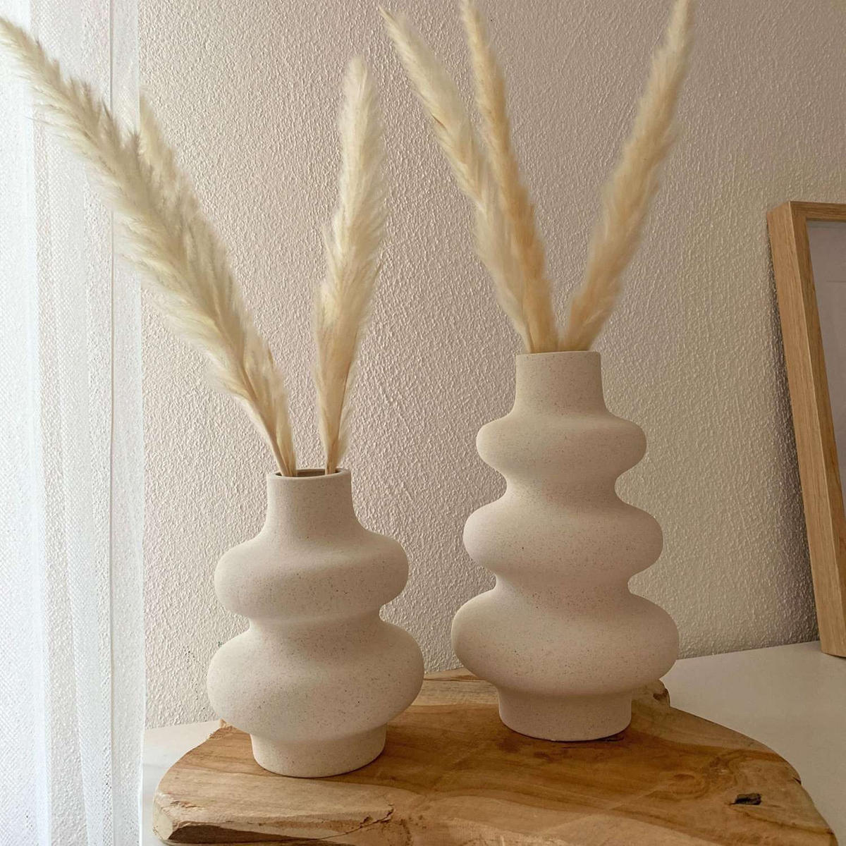 KERAMIK VASE - Weiß, Keramik (21.8cm) - Intirilife