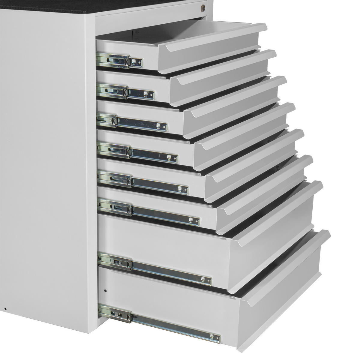 SCHUBLADENSCHRANK Kobra mit 8 Schubladen 90x71x55cm Lichtgrau - Grau, Metall (71/90/55cm) - PROREGAL