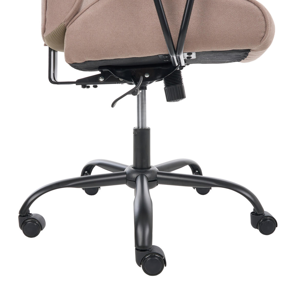 BÜROSTUHL Stoff Taupe Titan - Taupe, Textil (72/118/65cm) - Beliani