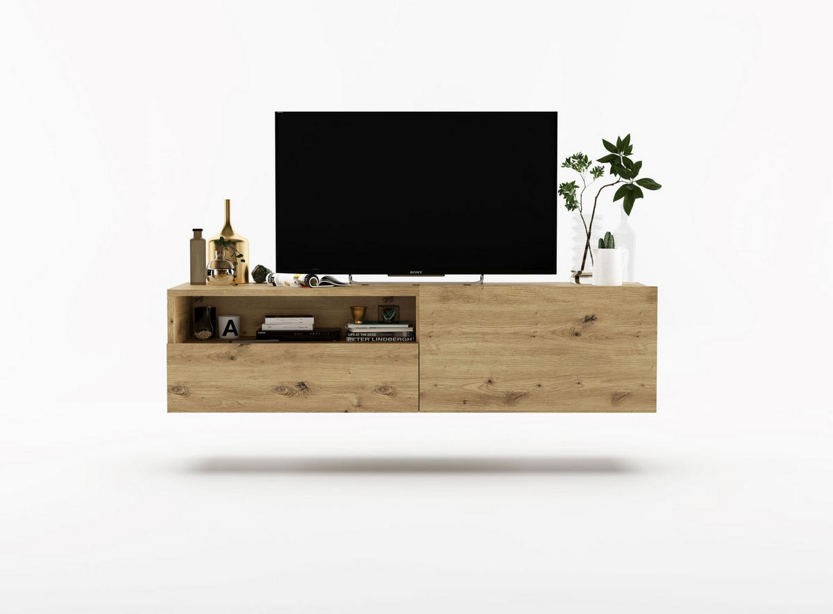 TV-SCHRANK Enjoy Eiche artisan matt Schublade 120 cm - Eiche Artisan, Holzwerkstoff (120/30/35cm) - Meble Lindner