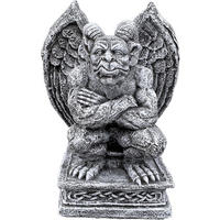 STEINFIGUR hockender Gargoyle frostfest Steinguss - Grau, Stein (17/31/17cm) - stoneandstyle