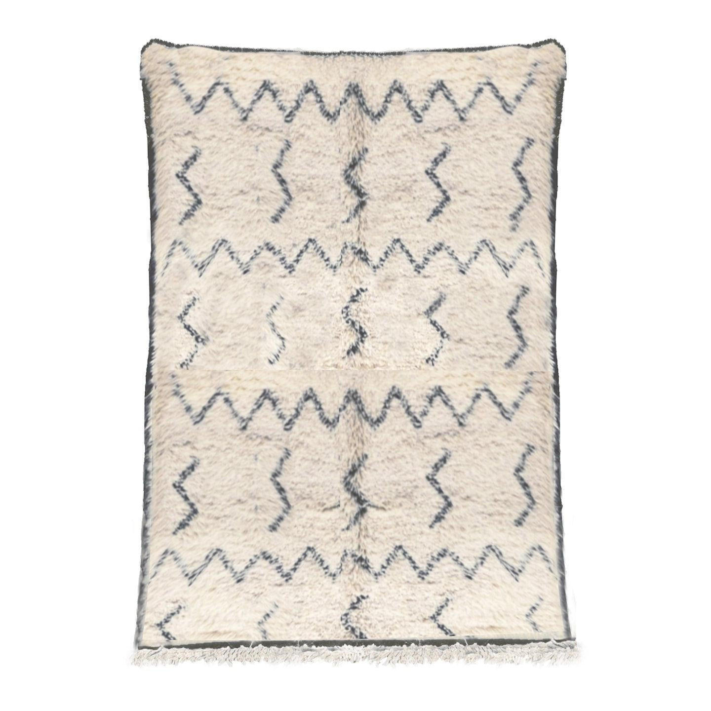 BERBERTEPPICH marokkanisch schwarz weiß Medina beige - Beige, Naturmaterialien (250/350cm) - AFK Living