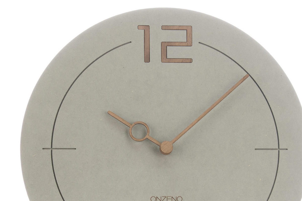 WANDUHR Design Grau 29/29 cm - Grau, Holzwerkstoff (0.42/29/1cm) - ONZENO