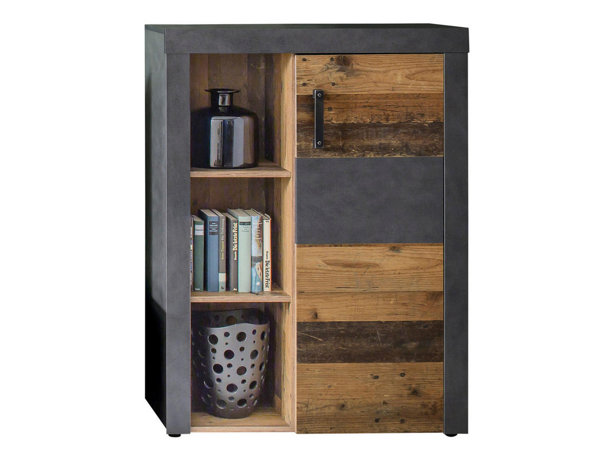 SIDEBOARD Old Wood Dekor - Grau, Holzwerkstoff (87/118/34cm) - ebuy24