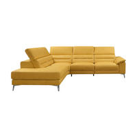 ECKSOFA Tucano Echtleder Senfgelb - Gelb, Leder/Metall (232/258cm)