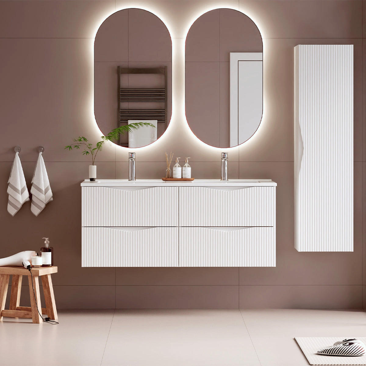 DONJI ELEMENT ZA UMIVAONIK 120cm Tao Bijeli - bijela, drvni materijal (120/50/46.5cm) - Petits-meubles
