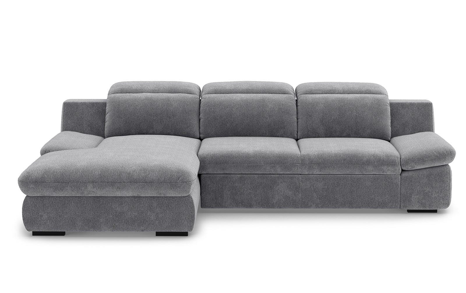ECKSOFA mit Schlaffunktion und Bettkasten - Silberfarben, Kunststoff/Textil (276/168cm) - Cotta