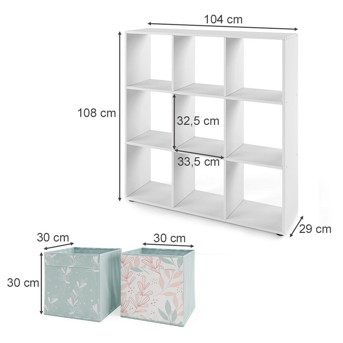 DĚLICÍ STĚNA Nove Bílá - bílá, kompozitní dřevo (104/108/29cm) - Vicco