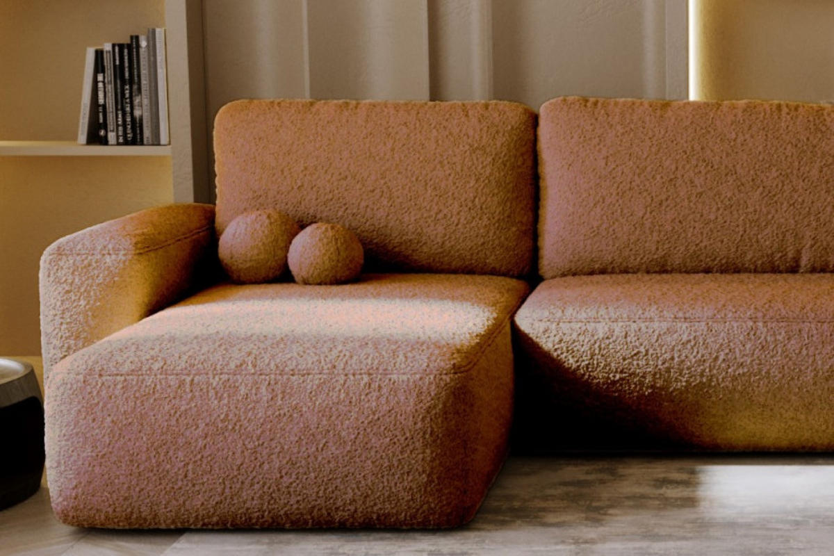 ECKSOFA Ceglasty U ILO Mit Bettkasten Und Schlaffunktion - Orange, Textil (374/177cm) - Sepro Meble