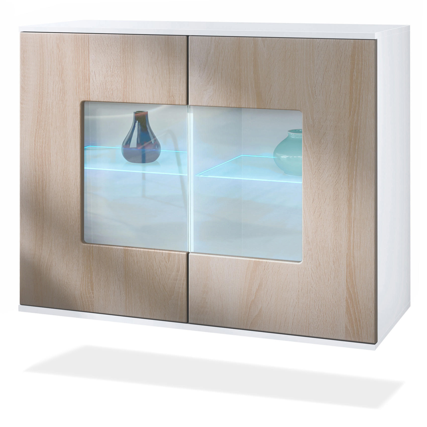 KOMMODE Grömitz Eiche sägerau - Eiche San Remo, Holzwerkstoff (92.5/73.5/35cm) - Vladon