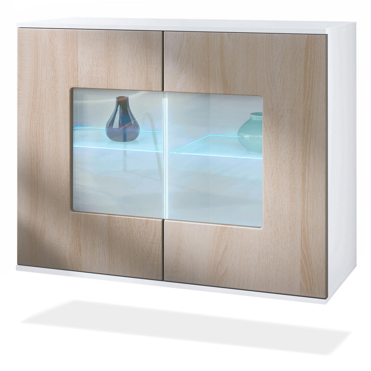 KOMMODE Grömitz Eiche sägerau - Eiche San Remo, Holzwerkstoff (92.5/73.5/35cm) - Vladon
