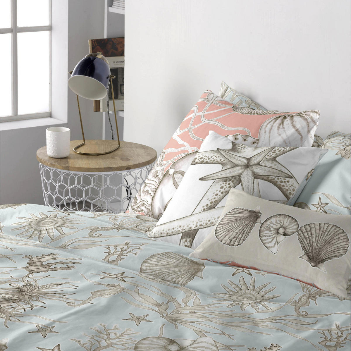 KISSENBEZUG coral reef 60x60 cm mehrfarbig - Multicolor, Textil (60/60cm) - Happy Friday