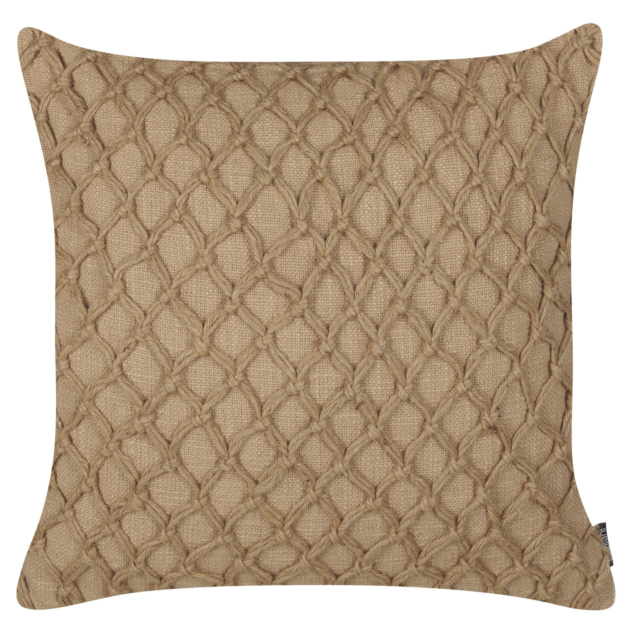 DEKOKISSEN Beige 45/45 cm Collomia - Beige, Textil (45/45/10cm) - Beliani