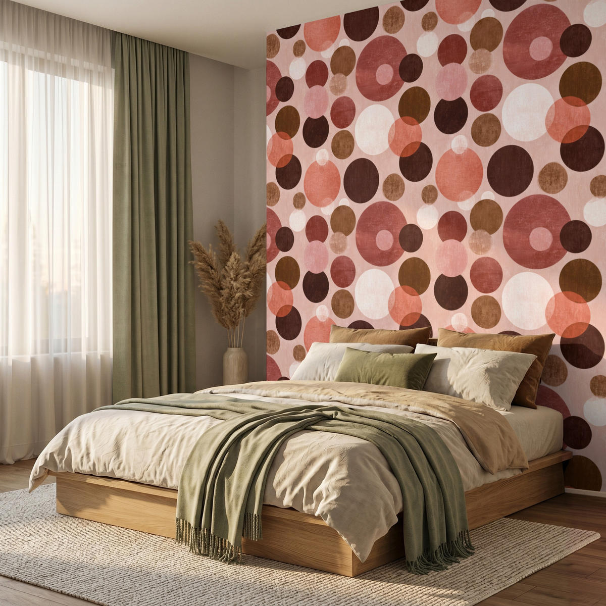 TAPETE - Kreise - Modern - Farbenfroh - 220x280 cm - Multicolor, Papier (220/280cm) - OnlyWow
