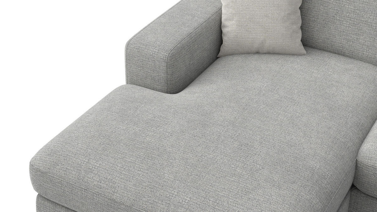 ECKSOFA OTTO 4-Sitzer, grau - Schwarz/Grau, Holz/Textil (279/159cm) - Courtois Laville