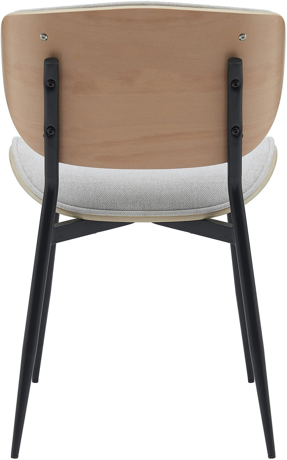STUHL Stoff natura/creme - Eukalyptusholzfarben/Creme, Textil/Metall (50/80/54cm) - CLP