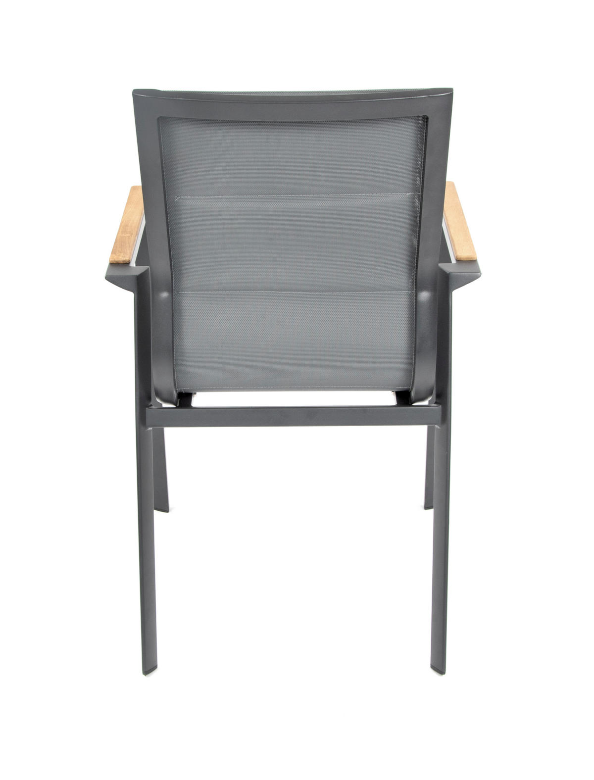 GARTENSTUHL Melbourne 2er-Set Anthrazit Aluminium stapelbar feste Rückenlehne - Grau, Kunststoff (80/175/120cm) - Green Spirit