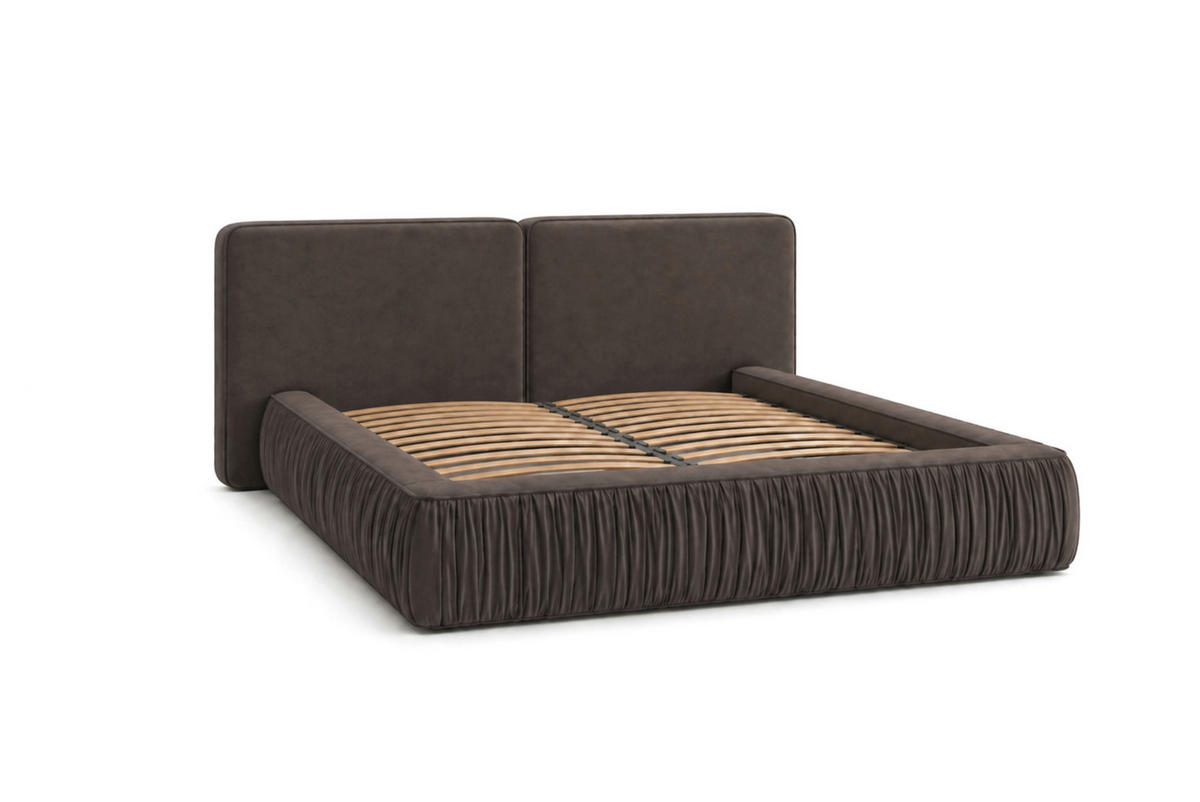 POLSTERBETT 08 140 x 200 cm – Riviera – Bett mit Gasdruckfedern und Stauraum - Bronzefarben, Holz (140/200cm) - ROYAL24_MARKT