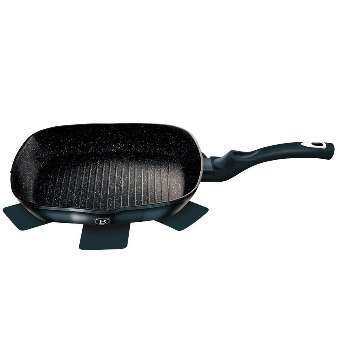 GRILLPFANNE Schwarz 28/28/5.5 cm BH1873 - Schwarz, Metall (28cm) - Berlinger Haus