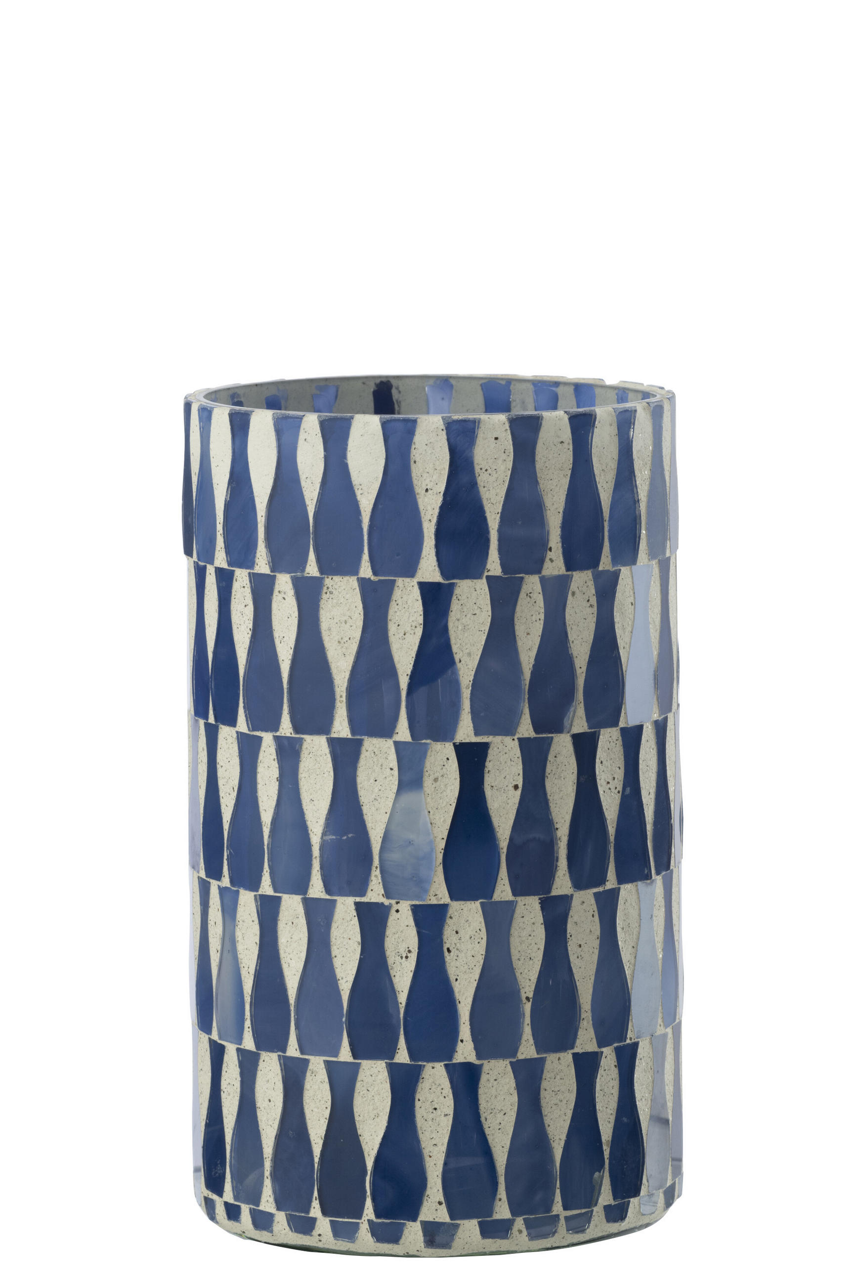 KERZENSTÄNDER BW - Blau, Glas (10/18cm) - J-Line