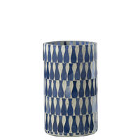 KERZENSTÄNDER BW - Blau, Glas (10/18cm) - J-Line