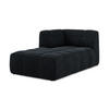 SOFAELEMENT Links Samt Stoff Blau - Türkis/Schwarz, Holzwerkstoff/Kunststoff (101/77/175cm) - Makamii