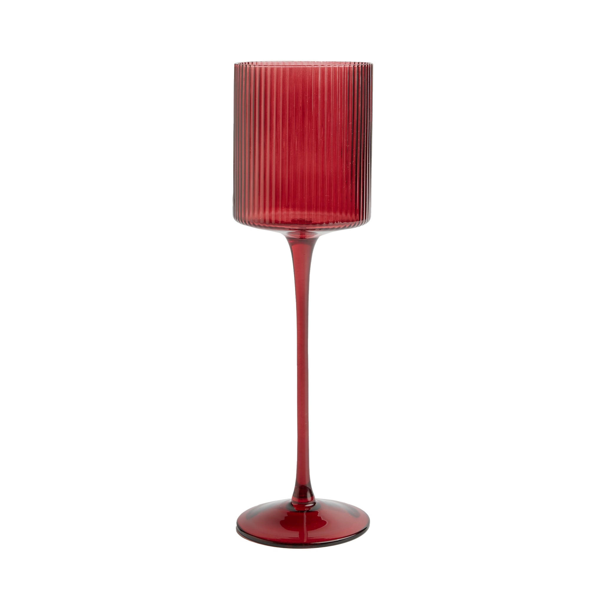 KERZENSTÄNDER Venase - Rot, Glas (8.5/30/8.5cm) - home&you