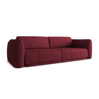 4-SITZER-SOFA Chenille Stoff Rot - Rot/Weinrot, Kunststoff/Textil (250/74/105cm) - Makamii