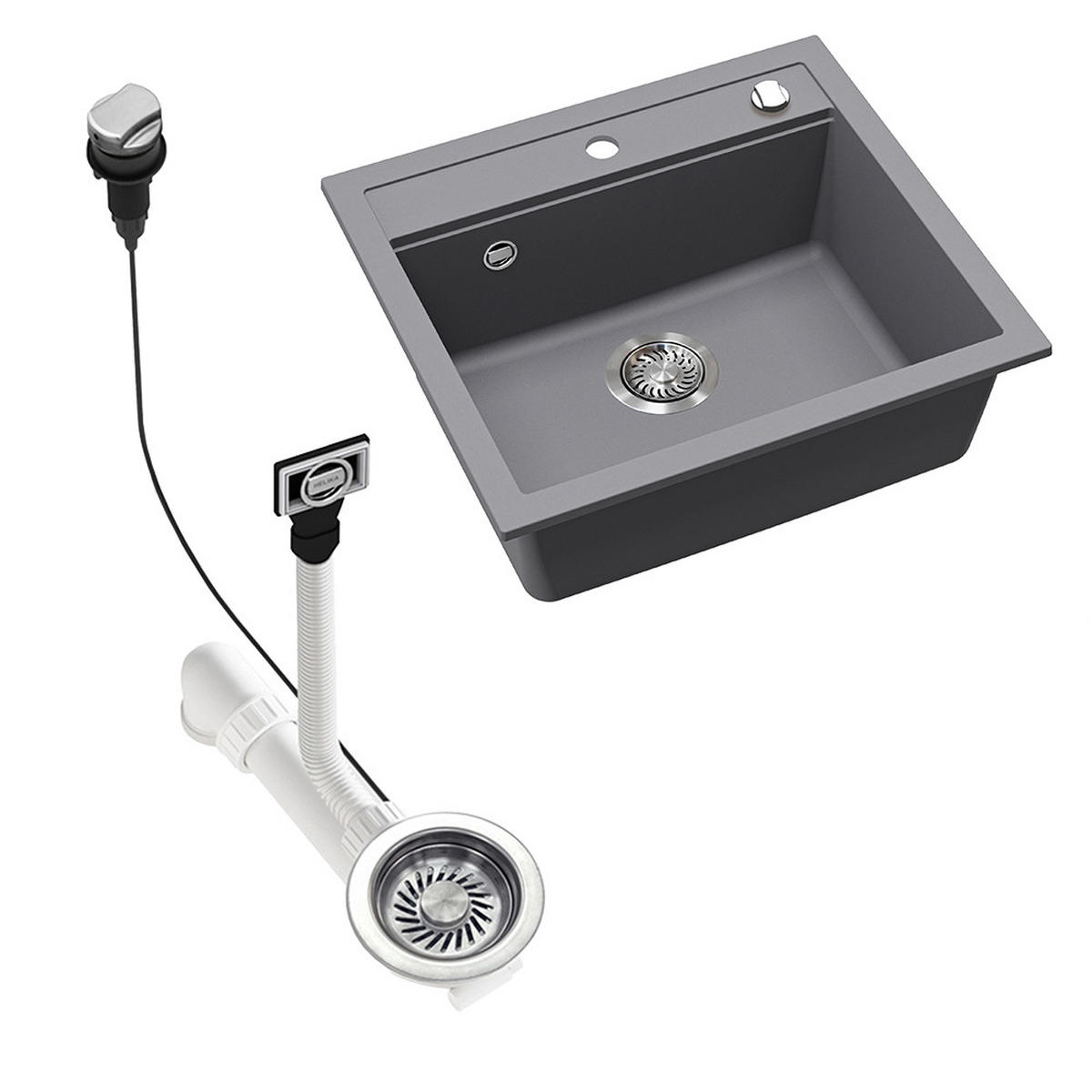 UMYVADLO Paris Šedá 57 x 51 cm - šedá, keramika (57/20/51cm) - Bergstroem